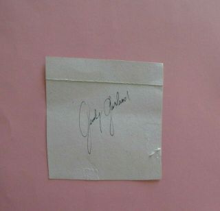 Judy Garland Signed Scrapbook Page Cut Autograph - Vintage Wizard Of Oz