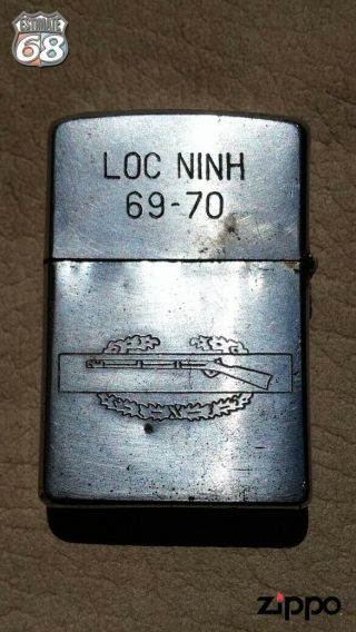 Vintage Zippo Petrol Lighter Vietnam War Loc Ninh 69 - 70