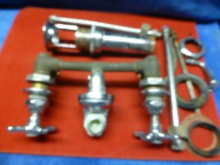 Antique Vintage American Standard Chrome Plated Brass Double Valve Faucet Usa