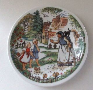 Triptis Hansel And Gretel 7 7/8 " Porcelain Collector Plate Thuringen Germany