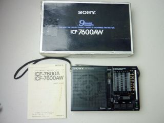 Sony Icf - 7600aw Fm/mw/sw Vintage Radio Receiver Made In Japan