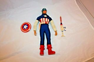 Vintage 1966 Ideal Captain Action Man Boy Captain American Outfit W Accessories