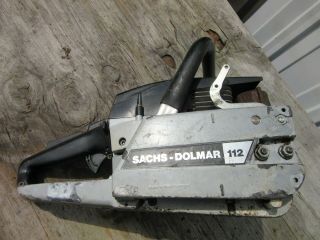 Vintage Sachs Dolmar 112 Chainsaw,  silver gray I pull rope easy,  no bar or chain 2