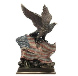 8.  5 " American Pride Bald Eagle Stars & Stripes Flag Statue Patriot Decor U.  S