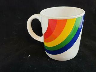 Vintage 1984 Rainbow Coffee Tea Mug By Ftda Pride Retro 80s Boho A21
