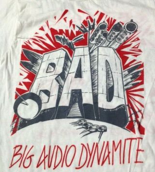 Punk Mick Jones Ex The Clash Big Audio Dynamite Vintage 1980s T Shirt Unworn L