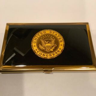 Vintage Collectible Business Card Holder United States Congress
