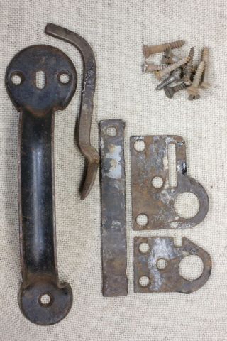 Old Barn Door Thumb Latch 8 3/4 " Handle Stanley Vintage Steel Lockable Rustic