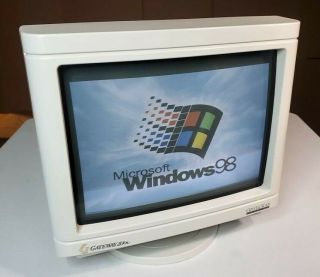 Vintage Gateway 2000 14 " Crystal Scan 1572 Fs Crt Vga Computer Monitor Retro Pc