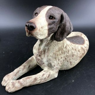 Vtg Sandicast 10 " German Shorthair Pointer Dog Sculpture Figurine By Sandra Brue