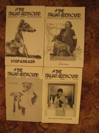 20 VINTAGE ITALIAN GREYHOUND DOG MAGAZINES (c) IG Issues from 92,  96,  97 & 98 3