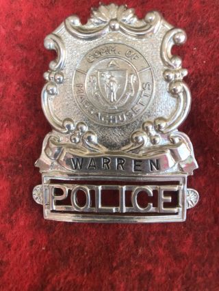 Commonwealth Of Massachusetts Police Badge For Warren X17 2
