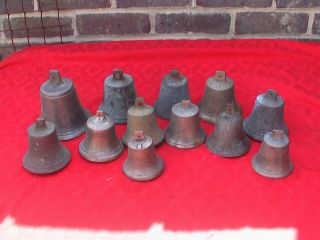 12 Victorian Cast Brass Servants Door Bells Restoration