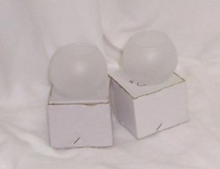 Two Partylite Frosted Glass Globes P7128g
