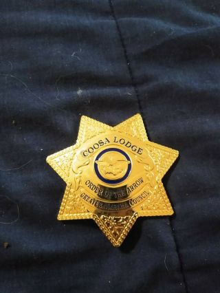 Bsa Order Of The Arrow,  Sr - 9,  Coosa Lodge,  Metal Sheriff 