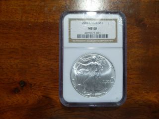 2004 American Silver Eagle Coin Ngc Ms69.  999 1oz