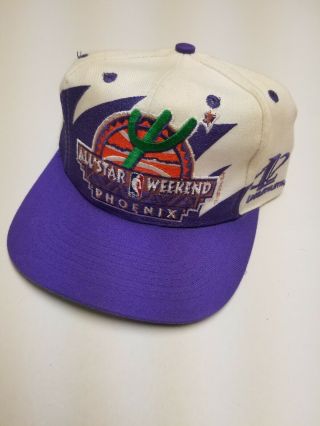 Vtg 90s 1995 Nba All Star Game Logo Athletic Sharktooth Snapback Hat Nba Retro