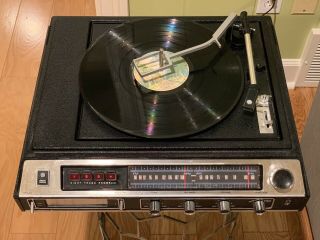Vintage Ge Stereo Music System 8 - Track Record Player Turntable Am/fm Sc3213a
