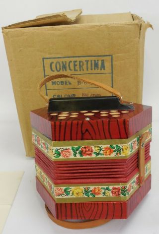Vintage Concertina Musical Instrument Scholer Made In German Democratic Republic