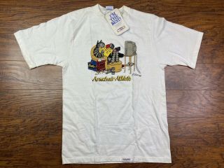 Kliban Cat Armchair Athlete T - Shirt Vtg Usa Made M Crazy Shirt Hawaii 80s 90s P