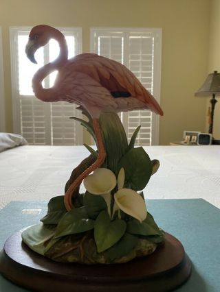Vintage Ceramic Pink Flamingo Figurine 11inches By Andrea