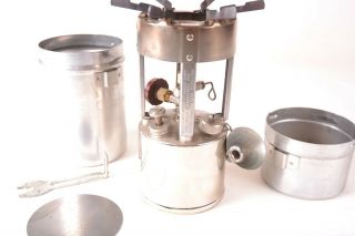 Vintage Coleman A47 530 Gi Pocket Camp Stove W/ Funnel & Wrench Handle,  Verynice