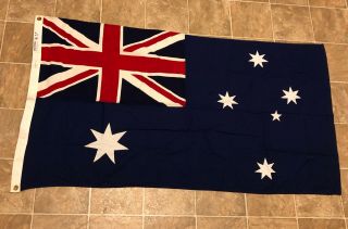 Vintage Australia Dettra Flags Bulldog Cotton Bunting Stitched Flag 3 X 5 Feet.