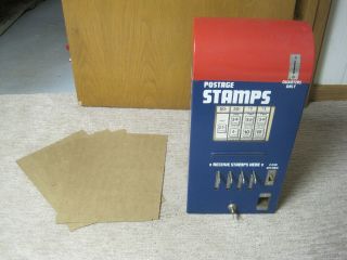 Vintage Postage Stamp Vending Machine - 1960’s - Coin Operated - Post Office