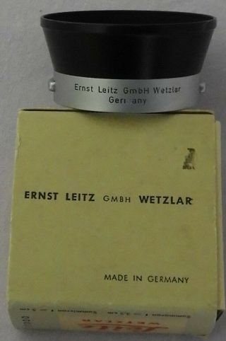 Vintage Ernst Leitz Wetzlar Leica Itdoo Summaron Lens Shade F=3.  5cm,  F=5cm & Box