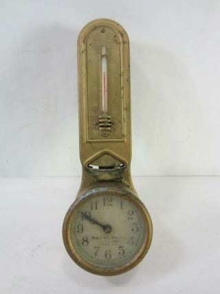 Antique Minneapolis - Honeywell Regulator Co.  Automatic Thermostat W/clock Aj