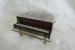 Vintage Clear Lucite Sankyo Japan Grand Piano Music Box - Theme From Love Story
