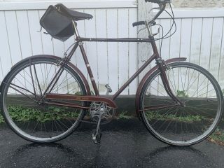 Vintage Raleigh Sports 3 Speed Brown With Brooks Seat Made In England