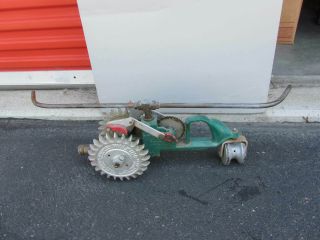 Vintage Cast Iron National Walking Lawn Sprinkler Tractor Model A5