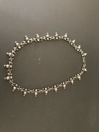 Vintage Peruzzi 800 Silver Necklace/choker,  15.  5 ",  31 Grams,  Signed