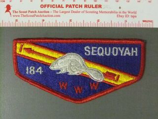 Boy Scout Oa 184 Sequoyah Flap 7551jj