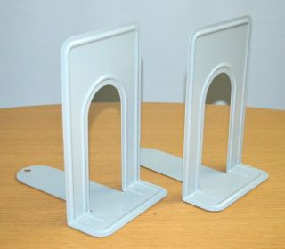 Pair Vintage Highsmith Inc.  Industrial Bookends (gray) Made In U.  S.  A.