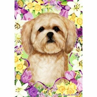 Easter House Flag - Lhasa Apso 33040