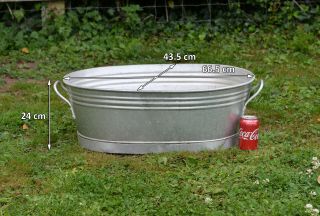 Vintage Old Metal Aluminium Bath Washing Tub Bowl 66.  5 Cm Dog Wash Postage