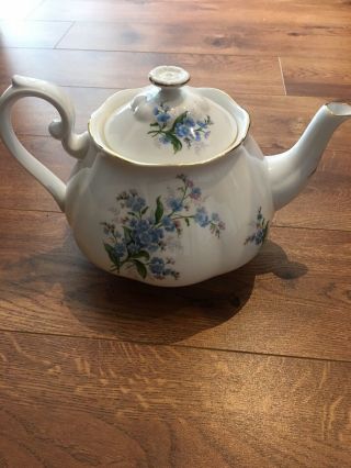 Vintage Royal Albert Forget Me Not Large 6 Cup Hampton Teapot