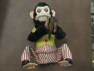 Vintage Musical Jolly Chimp Battery operated monkey cymbals Japan 2