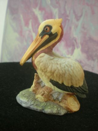 1983 Vintage Lefton China Hand Painted Pelican Bird Figurine 04006