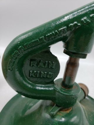Vintage Cast Iron Rain King Lawn Sprinkler Chicago Flexible Shaft Company G2 3