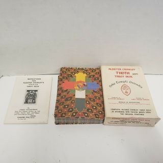Vintage 1978 Aleister Crowley Thoth Tarot 78 Card Deck Belgium No Black Card