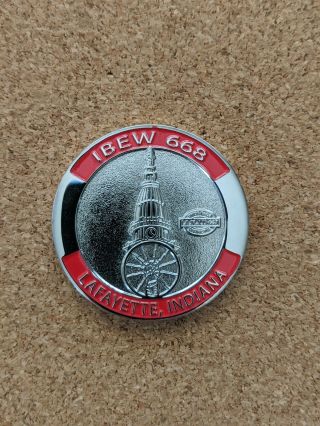 Ibew Local 668 Challenge Coin - Indiana