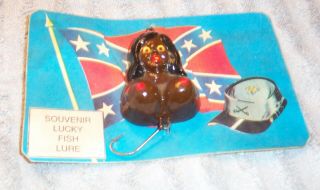 Vintage Souvenir Lucky Fish Lure Novelty Fishing Lure,  Topless Southern Girl