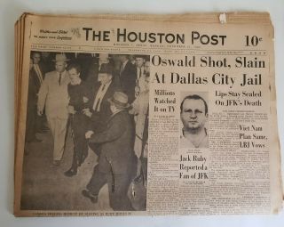 November 23 & 25,  1963 JFK Assassination Newspapers - The Houston Post Texas 2