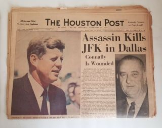 November 23 & 25,  1963 JFK Assassination Newspapers - The Houston Post Texas 3