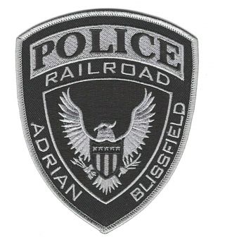 Michigan Railroad Police Patch Adrian Blissfield Railroad Southeast Michigan