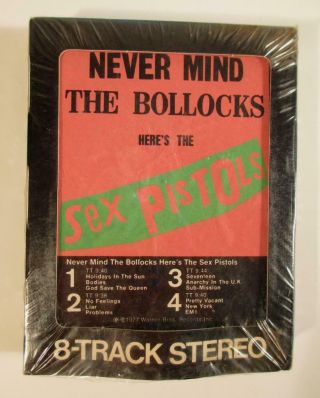 Sex Pistols Never Mind The Bollocks 8 Track Tape Vintage 1977 Punk