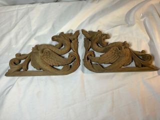Vintage Carved Wood Dragon Wall Decor,  Hand Carved French Or Spanish?
